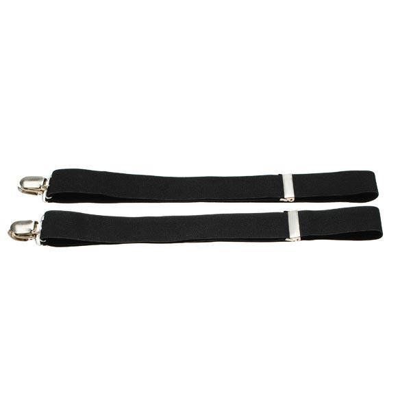Mens Womens Fashion 4 Clips Black No Cross Strap Suspenders - Trendha