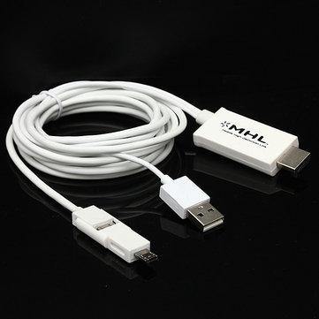 2.5m/ 8FT Micro USB To MHL HD 1080P Cable Adapter For Note - Trendha
