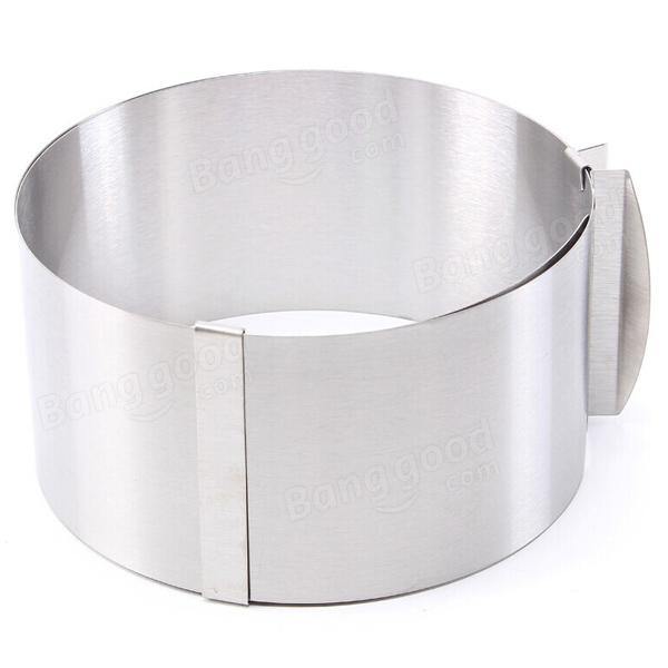 6 to12 Inch Stainless Steel Adjustable Mousse Cake Ring Baking Mold - Trendha
