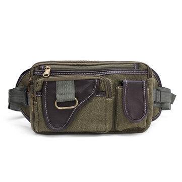 Men's Canvas Shoulder Bags Outdoor Sports Pockets Chest Pack - Trendha