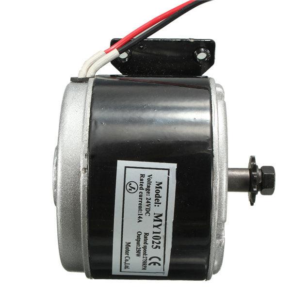 DC 24V Electric Motor Brushed 250W 2750RPM 2-Wired Chain For E-Bike Scooter - Trendha