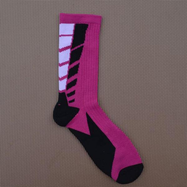 Mens Colorful Professional Outdoor Sport Breathable Long Basketball Socks - Trendha