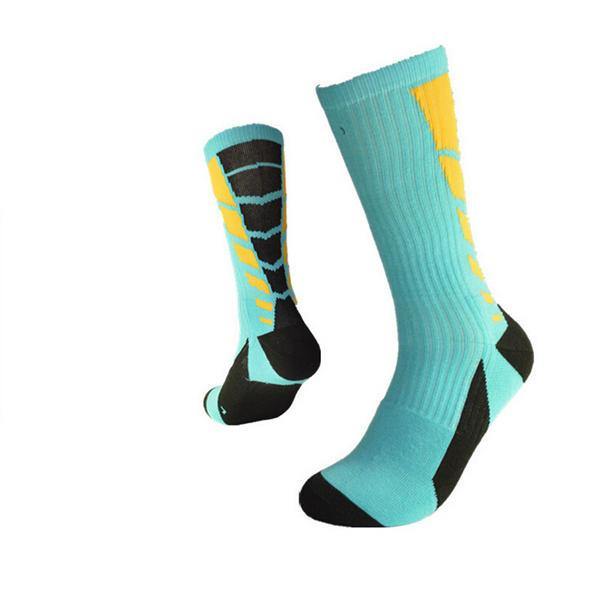 Mens Colorful Professional Outdoor Sport Breathable Long Basketball Socks - Trendha