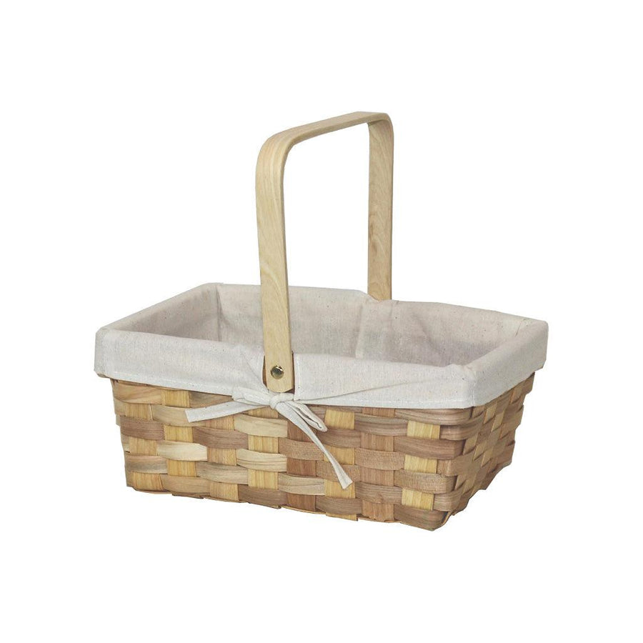 Rectangular Woodchip Picnic Basket - Trendha