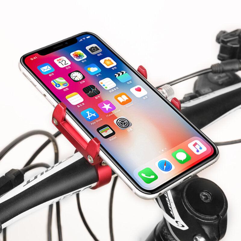 Aluminum Alloy Phone Holder 3.5"-6.5" Adjustable Phone Clip Stand Shockproof Portable Bike Holder Phone Bracket For Cycling Bicycle - Trendha