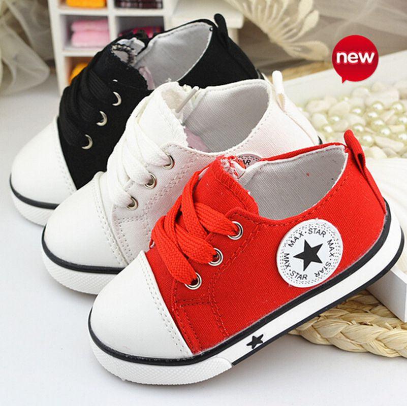 Casual Baby's Lace Up Star Sneakers - Trendha