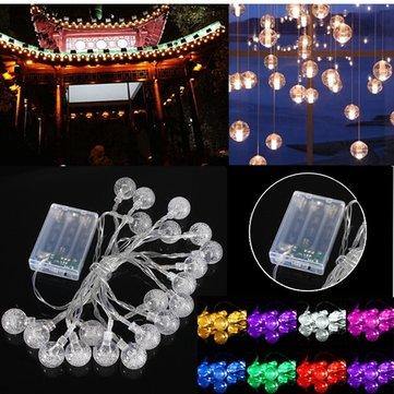 3M 20LED Battery Bubble Ball Fairy String Lights Garden Party Christmas Wedding Decor - Trendha
