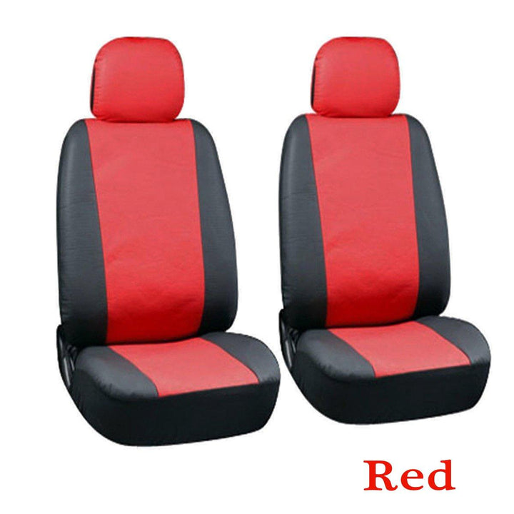 4Pcs/Set PU Leather Car Seat Detachable Cover Front Bucket Full Set Chair Protector Universal - Trendha