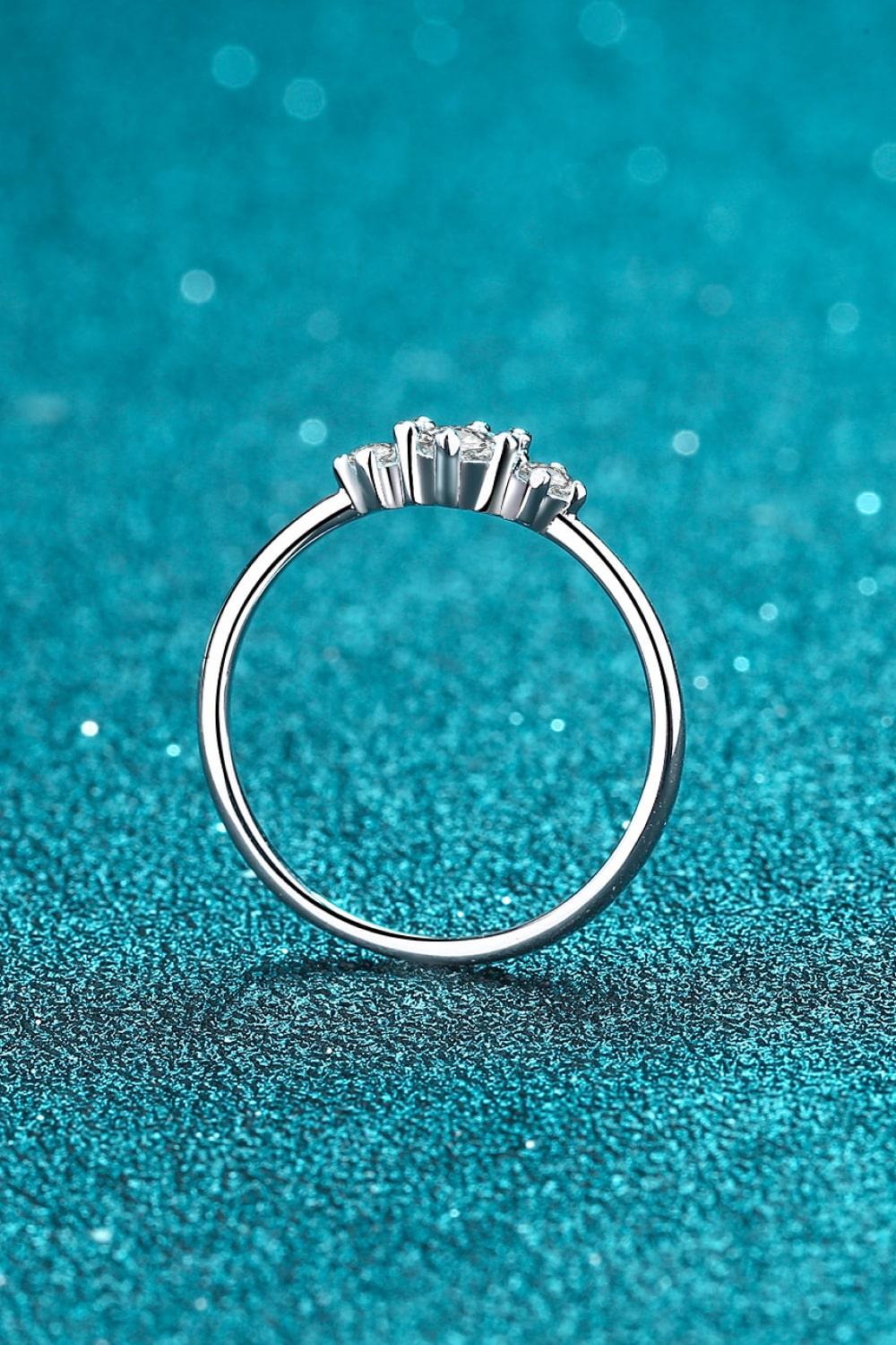 Dream Date Night Moissanite 925 Sterling Silver Ring - Trendha