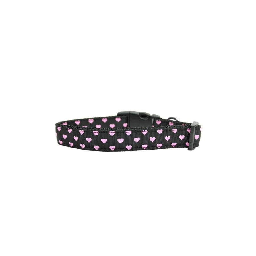 Pink and Black Dotty Hearts Collar - Trendha