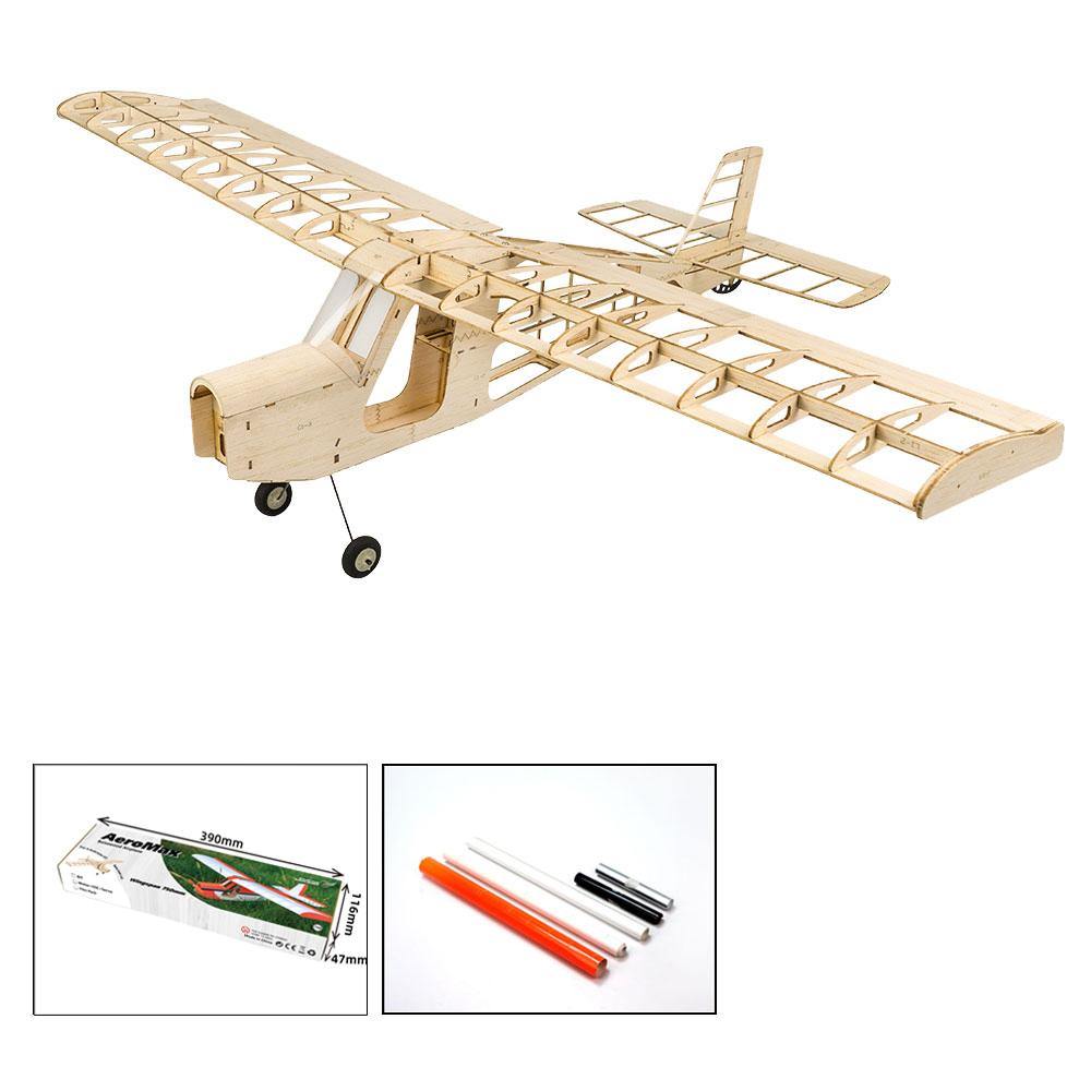 Dancing Wings Hobby AeroMax 750mm Wingspan Balsa Wood RC Airplane Trainer KIT / KIT With Power System - Trendha