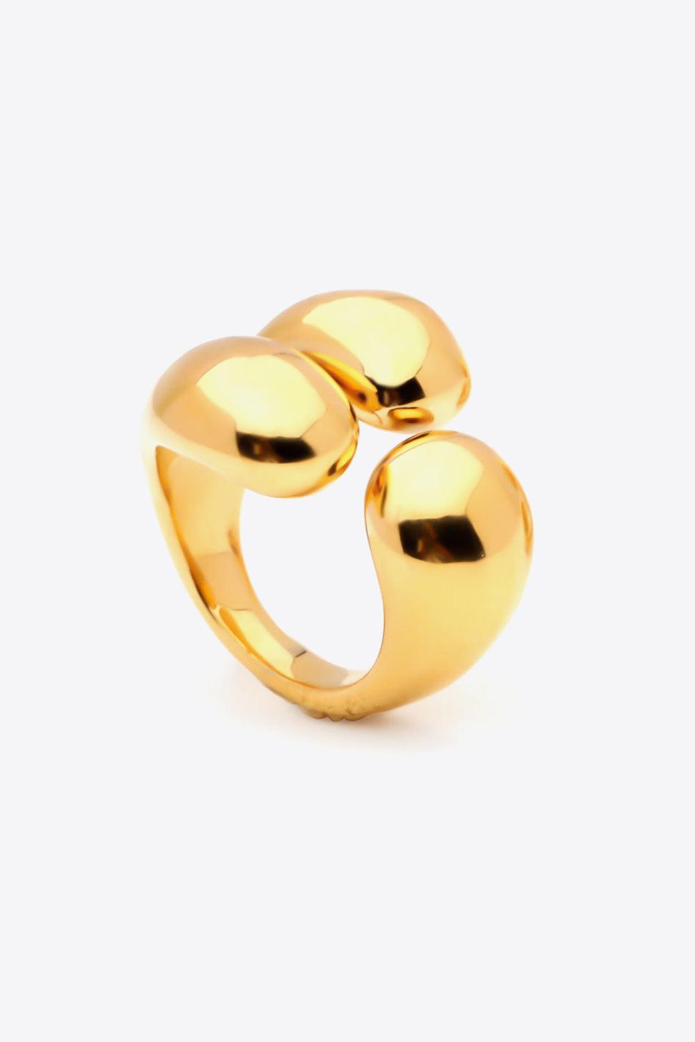 On My Mind 18K Gold Plated Open Ring - Trendha