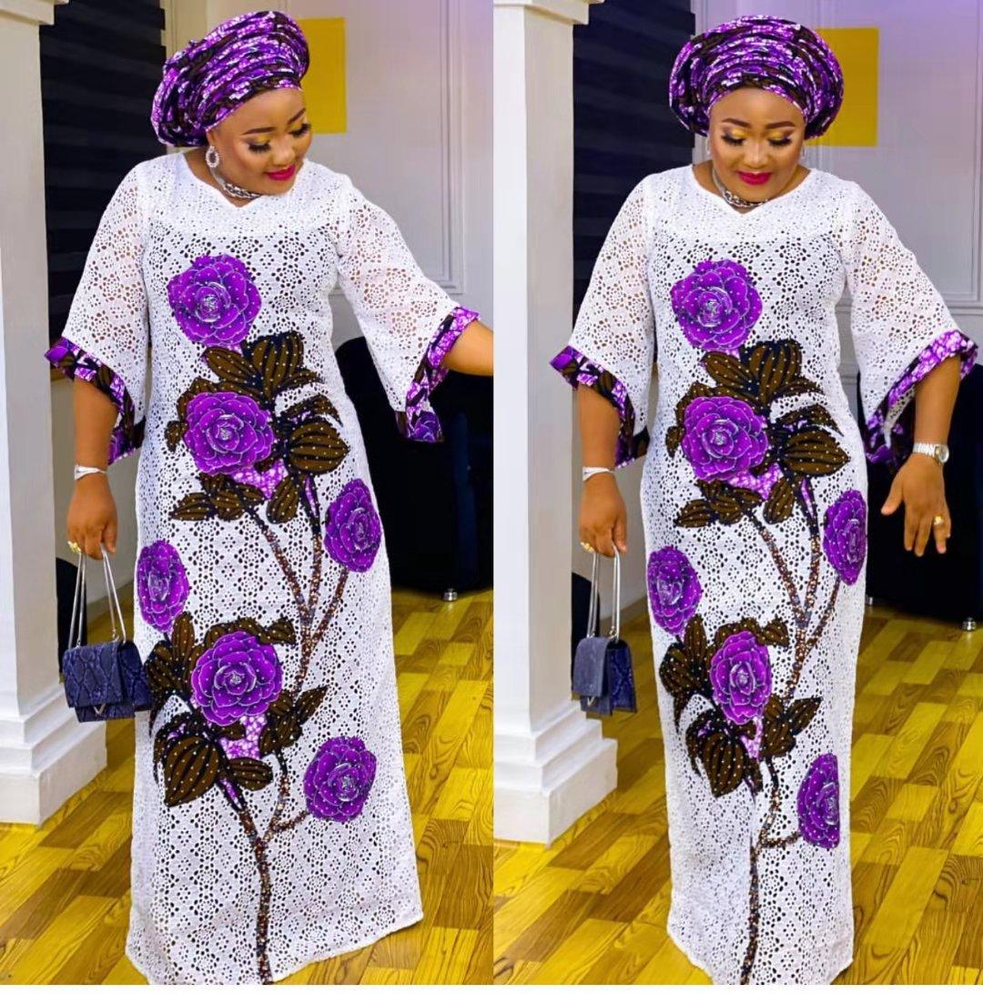 Middle-aged Plus Size Loose Dress - Trendha