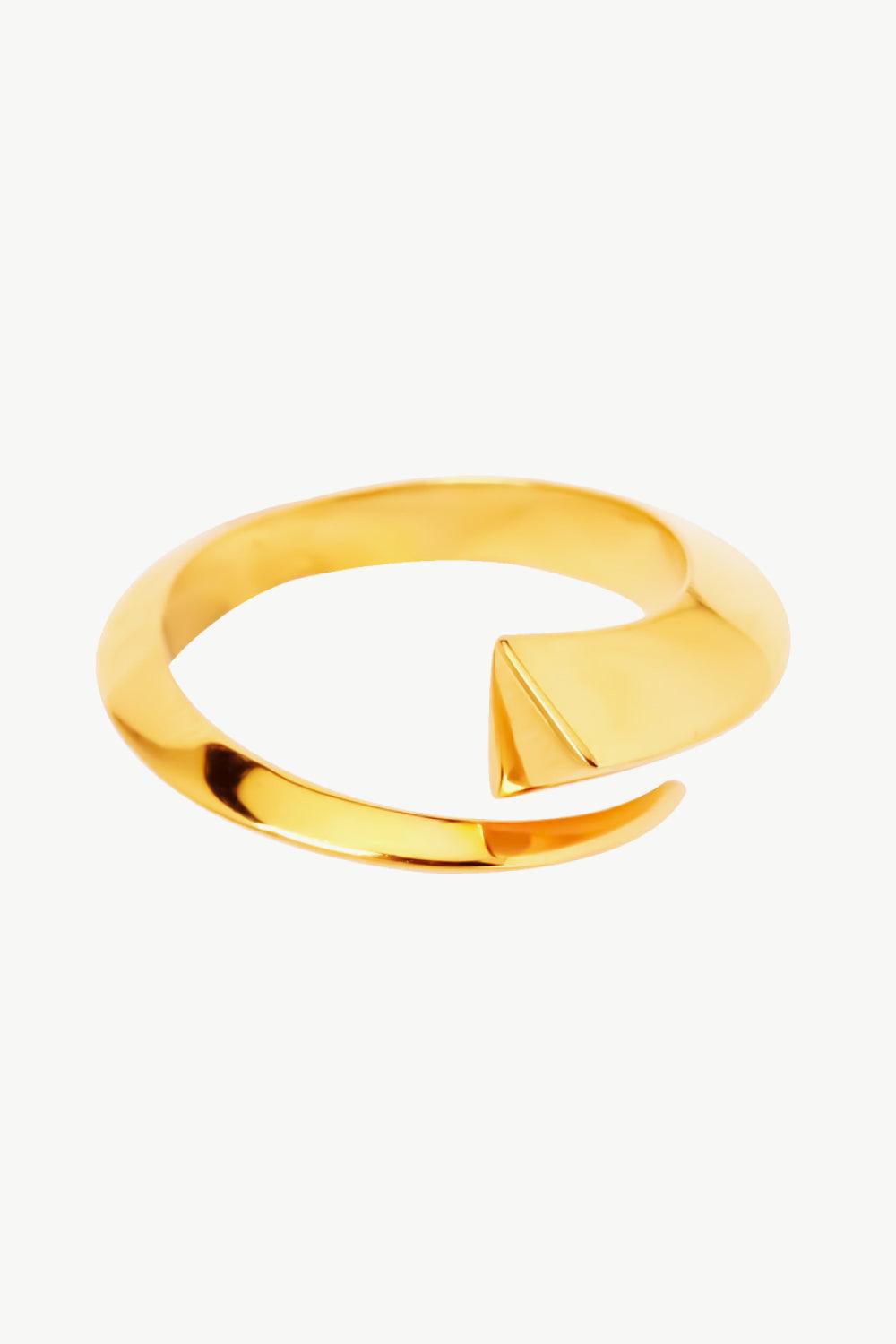 18K Gold-Plated Copper Bypass Ring - Trendha