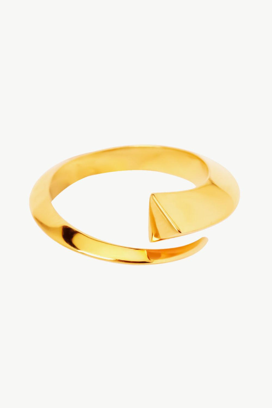 18K Gold-Plated Copper Bypass Ring - Trendha