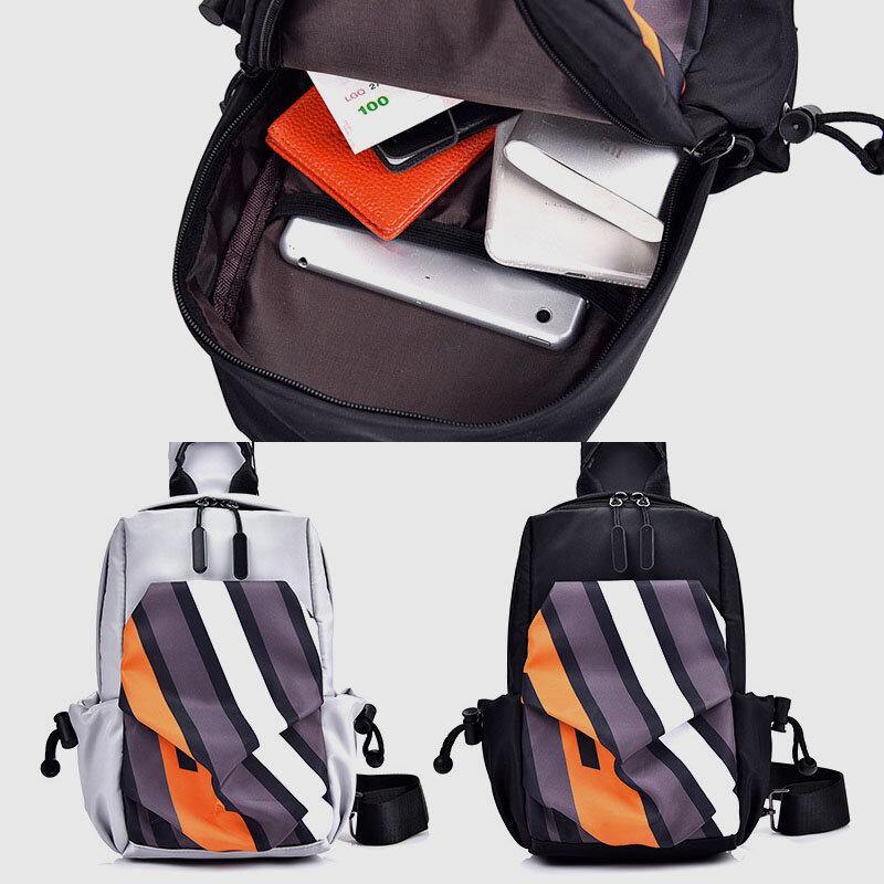 Men Oxford Cloth Casual Fashion Waterproof Outdoor Storage Chest Bag Crossbody Bag - Trendha