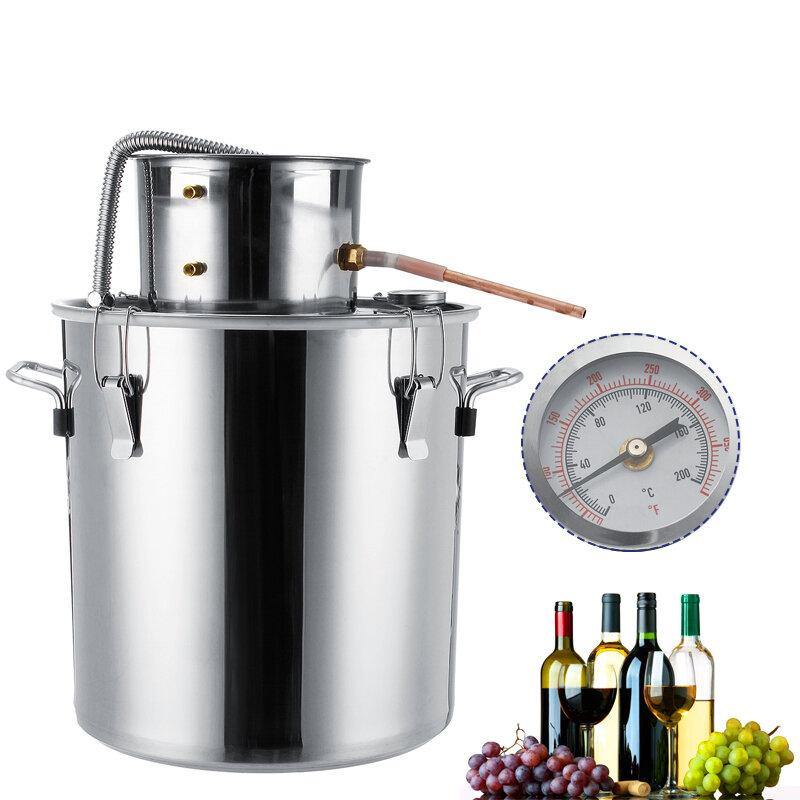 3GAL/5GAL/8GAL Water Distiller Alcohol Distiller Stainless Boiler Liquid Making Equipment Kit - Trendha