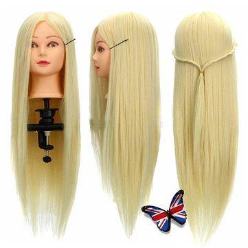 30% Real Human Hair Training Head Salon Hairdressing Cut Mannequin With Clamp - Trendha
