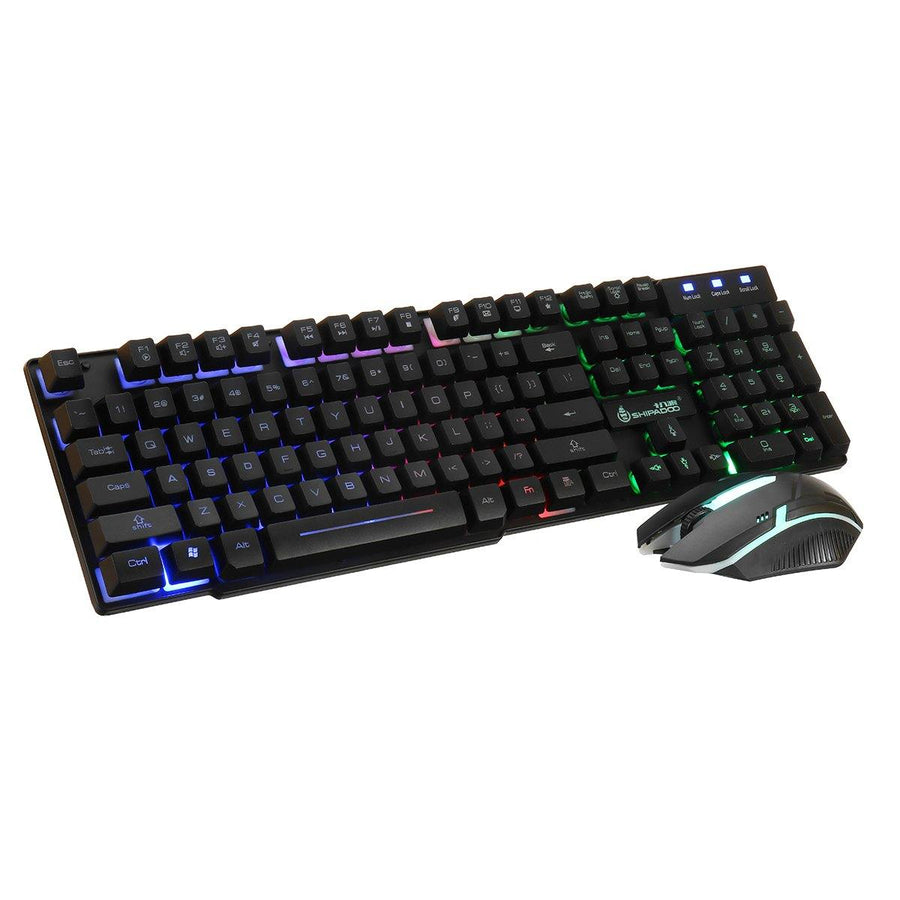 D280 104 Keys Gaming Keyboard RGB Backlit Light Wired Keyboard and 1600 DPI Gaming Mouse Set - Trendha