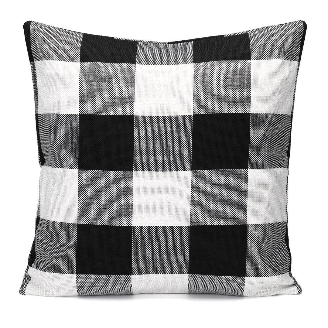 45x45cm Grid Square Pillow Case Cushion Cover Sofa Throw Home Bedroom Decor - Trendha