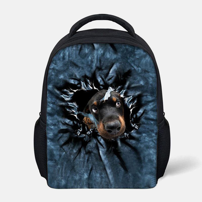 Unisex Animal Creative 3D Cartoon Cute Cat Casual Outdoor Small Backpack Schoolbag - Trendha