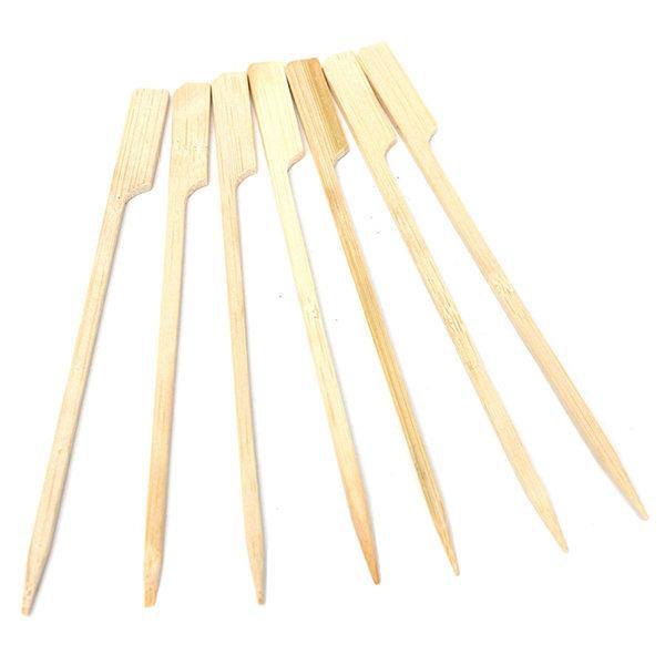30Pcs 20cm BBQ Bamboo Skewers Wooden Grill Sticks Meat Food Long Skewers Barbecue Grill Tools - Trendha