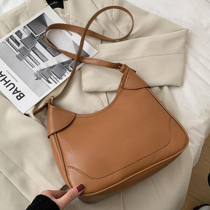 Women Faux Leather Large Capacity Retro Casual Brief Shoulder Bag Crossbody Bag - Trendha