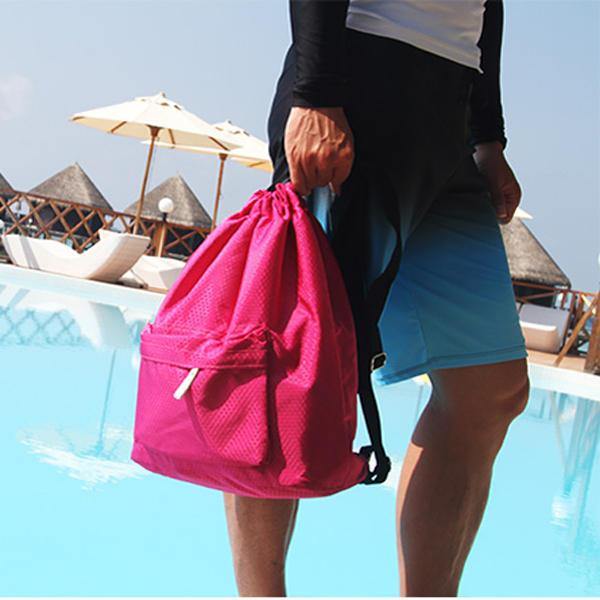 KC-SK01 Travel Waterproof Storage Bag Wet Dry Seperated Drawstring Bag Light Weight Backpack - Trendha