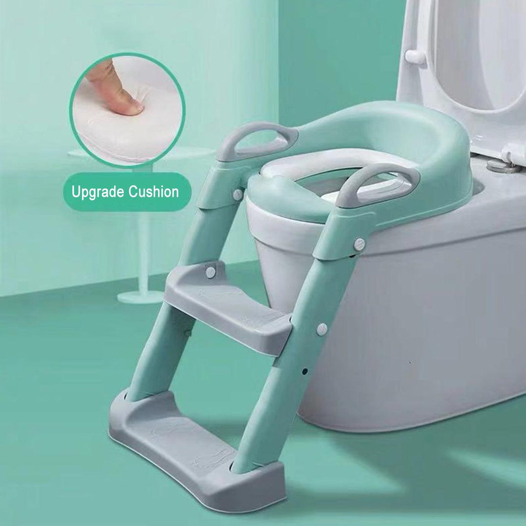 Toddler Toilet Soft Chair Potty Training Seat with Step Stool Ladder Step Up Training Small Household Chair Supplies - Trendha