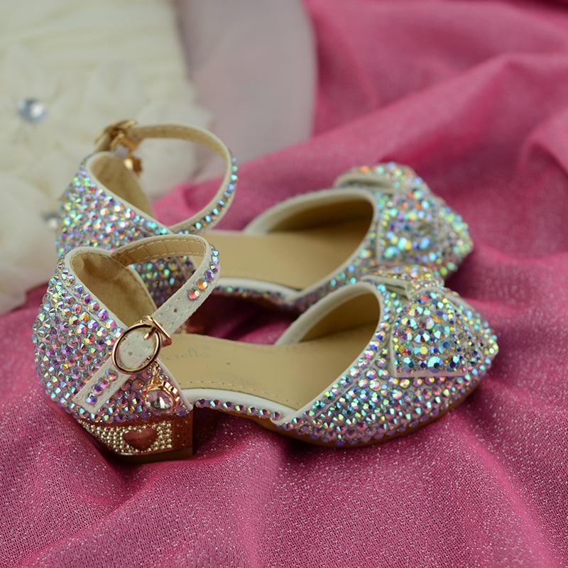 Little Girl Princess Crystal Shoes Flash Host Catwalk Shoes - Trendha