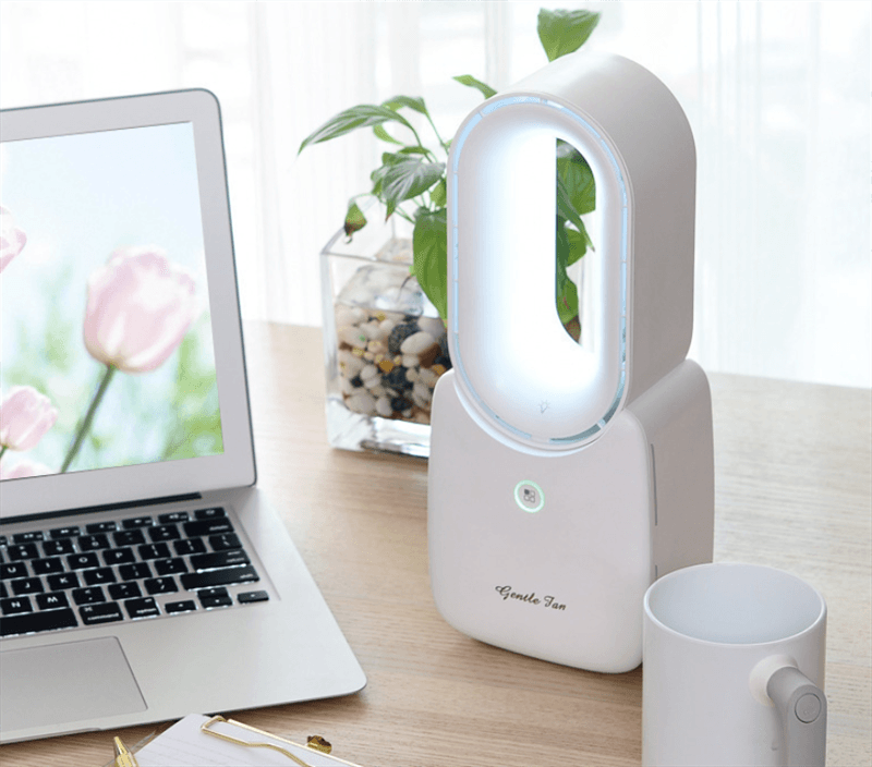 USB Charging Portable Quiet Desktop Office Mini Bladeless Fan - Trendha