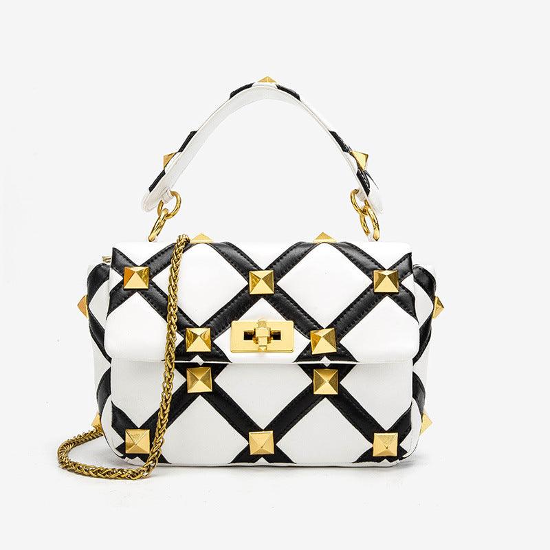Plaid Single Shoulder Messenger Handbag - Trendha