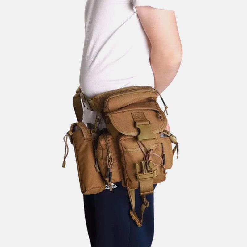 Men Nylon Camouflage Tactical Riding Fishing Outdoor Tool Equipment Storage Bag Leg Bag Waist Bag - Trendha