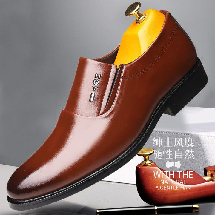 Invisible Increase Men's Shoes 6cm Pointed Toe Business Suits Men's Leather Shoes - Trendha