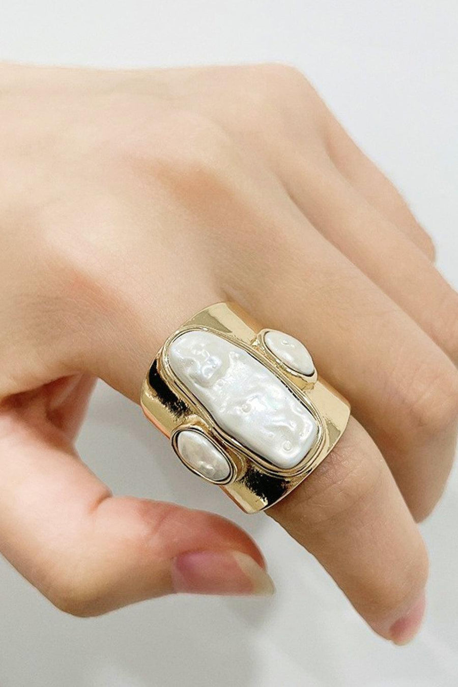 18K Gold-Plated Alloy Ring - Trendha