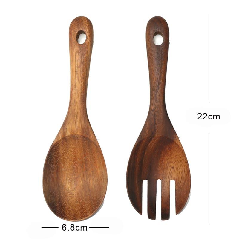 Acacia Spoon and Fork Set - Trendha