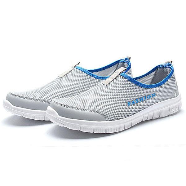 US Size 6.5-11 Men Breathable Mesh Slip On Casual Sneakers - Trendha