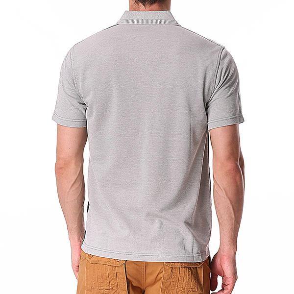 Men's Striped Printed Soft Cotton T-shirts Casual Turn-down Collar Golf Shirt - Trendha