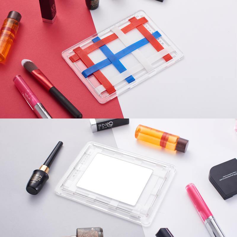 Portable Transparent Storage Board Cosmetic Bag Gift Creative With Makeup Mirror Storage Bag - Trendha