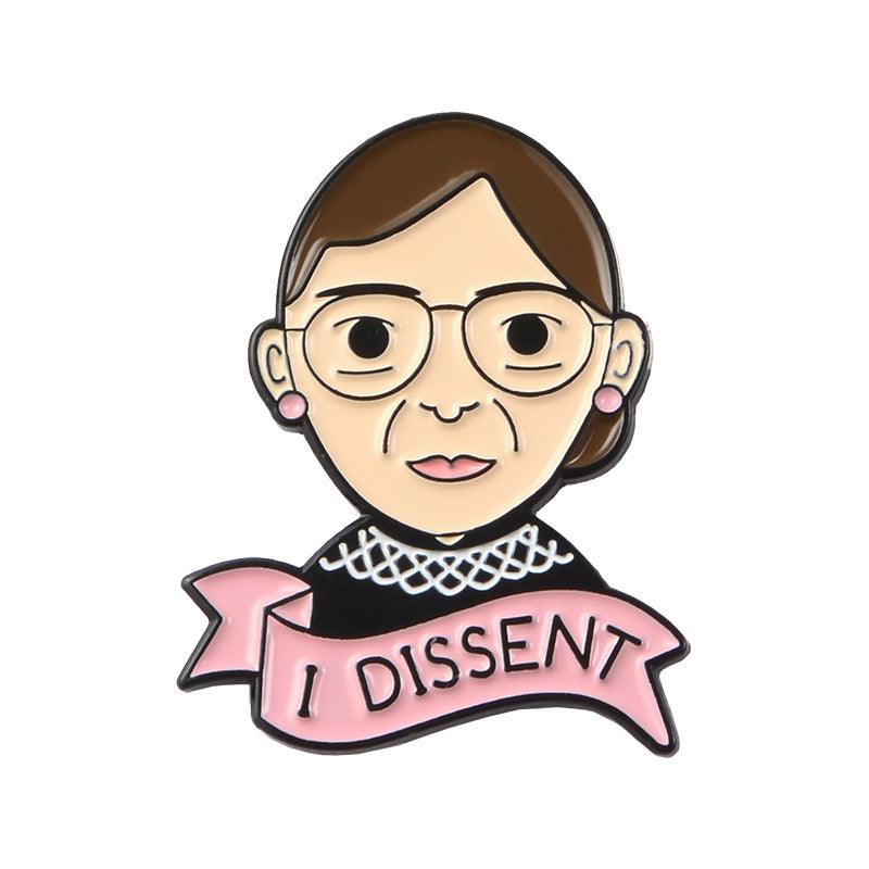 Ruth Bader Ginsburg Brooch Feminist Emblem - Trendha