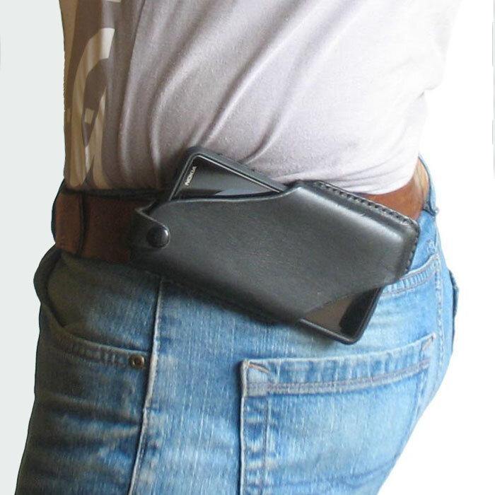 Men Genuine Leather 4.7inch~5.8 inch Phone Bag Waist Bag Easy Carry EDC Bag For Outdoor - Trendha