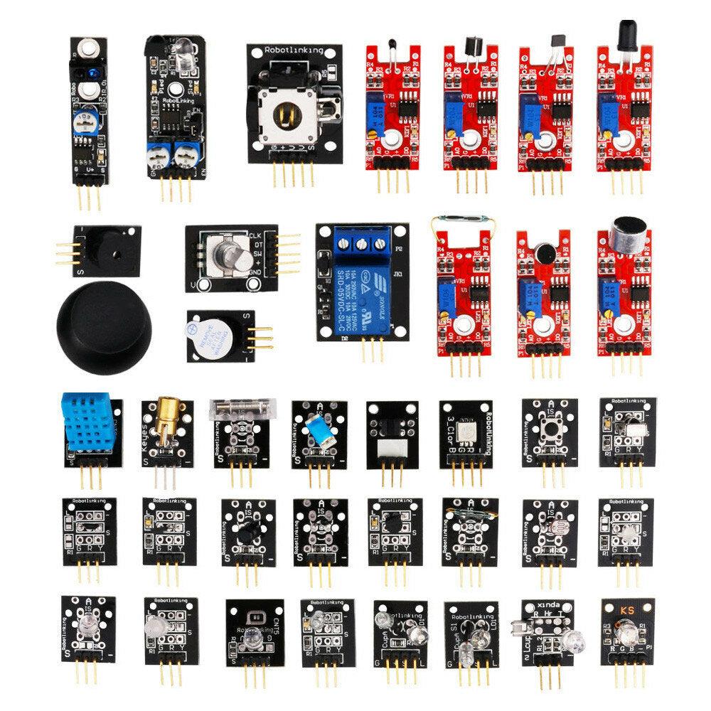 Geekcreit 37 In 1 Sensor Module Board Set Starter Kits SENSOR KIT For Arduino Plastic Bag Package - Trendha