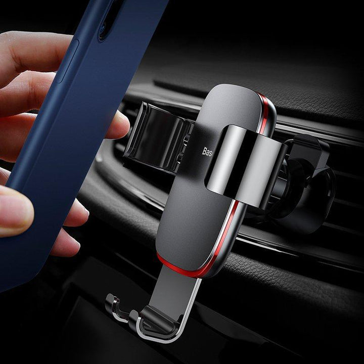 Baseus Metal Gravity Auto Lock Car Mount Air Vent Holder Stand for iPhone 8 Mobile Phone - Trendha