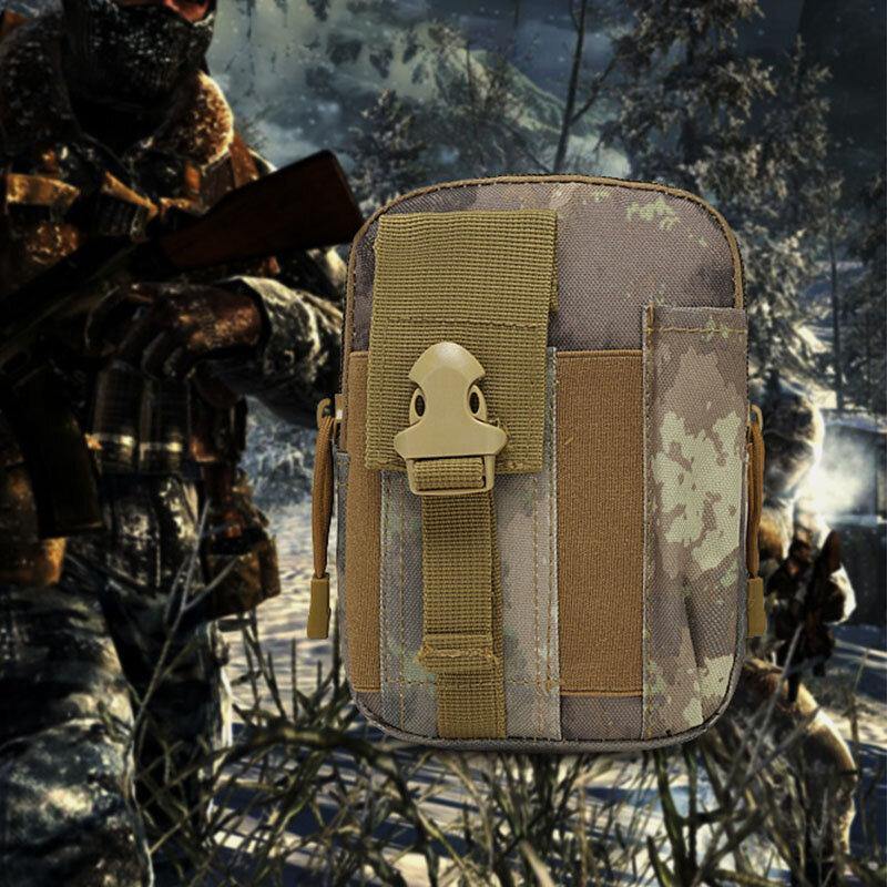 Men Camouflages Large Capacity Waterproof 6 Inch Phone Bag Outdoor Sport Waist Bag Tactical Bag - Trendha