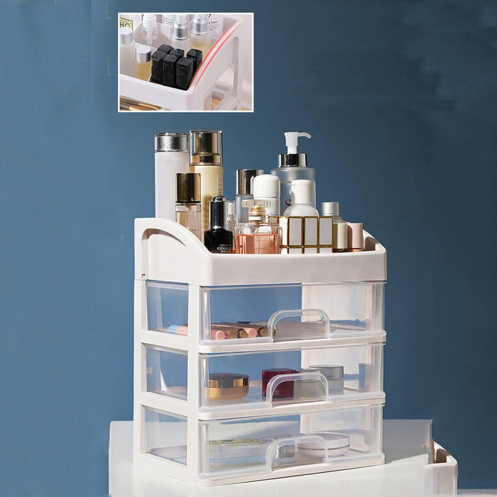 Large Multipurpose Makeup Cosmetic Jewelry Storage Box Drawer Organizer Case Display for Dormitory Bathroom - Trendha
