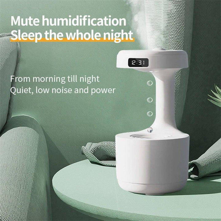 Bedroom Anti-Gravity Humidifier With Clock Water Drop Backflow Aroma Diffuser Large Capacity Office Bedroom Mute Heavy Fog Household Sprayer - Trendha