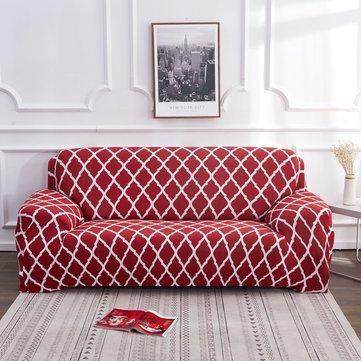 1/2/3/4 Seater Red Elastic Sofa Chair Covers Slipcover Settee Stretch Floral Couch Protector - Trendha