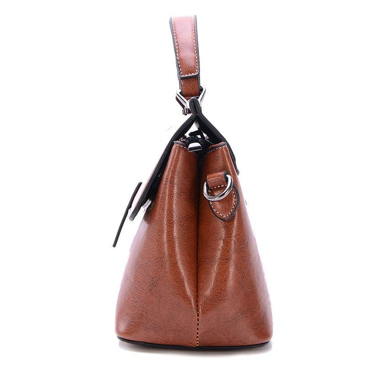 Fashion Large-capacity Leather Commuter Handbag - Trendha