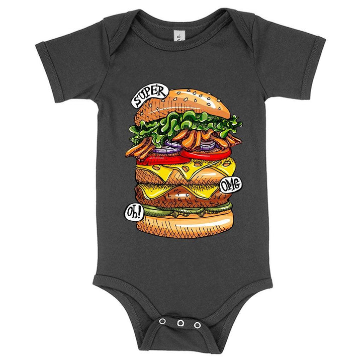 Baby Jersey Burger Onesie - Cool Food Onesies - Trendha