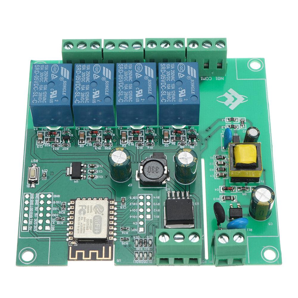 AC/DC Power Supply ESP8266 WIFI Four-way Relay Module ESP-12F Development Board Secondary Development - Trendha